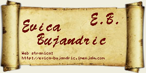 Evica Bujandrić vizit kartica
